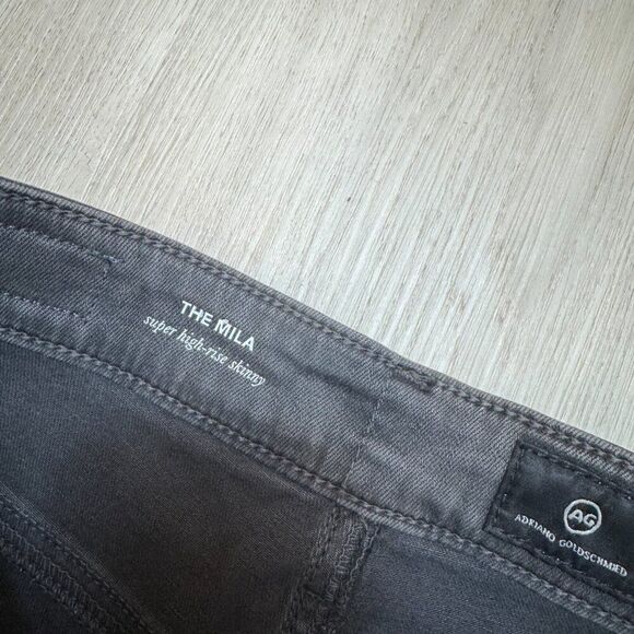 AG Adriano Goldschmied The Mila Super High Rise Skinny Jeans Womens 27 Gray - Picture 3 of 4